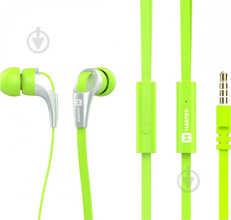 Наушники Harper HV-404 green - фото 1 Наушники Harper HV-404 green - фото 1