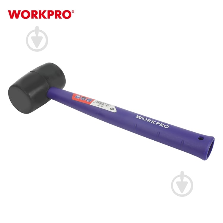Киянка WORKPRO 450 гр чорная пластиковая ручка PRO - фото 4