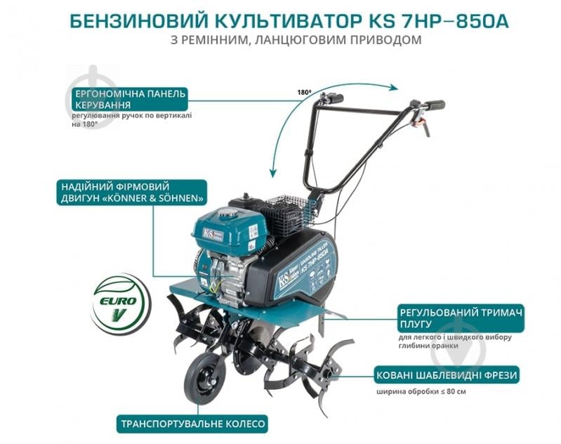 Культиватор KS 7HP-850A15 Konner&Sohnen - фото 6