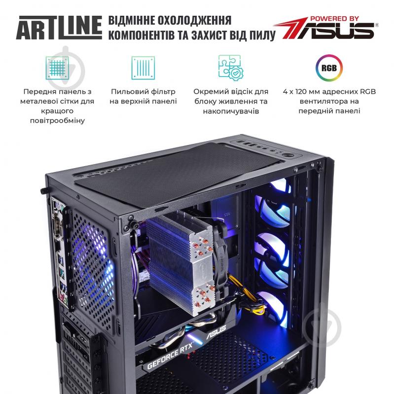 Компьютер персональный Artline Gaming X85 (X85v01) black - фото 8