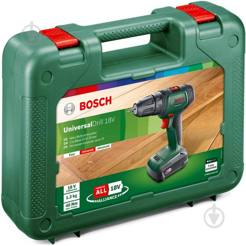 Шуруповерт аккумуляторный Bosch UniversalDrill 18V 06039D4002 - фото 3