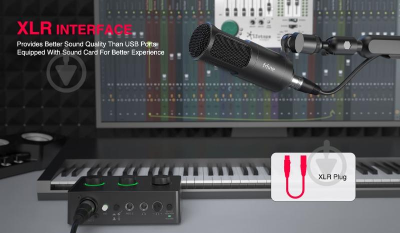 Микрофон FIFINE динамический XLR (K669D) - фото 9