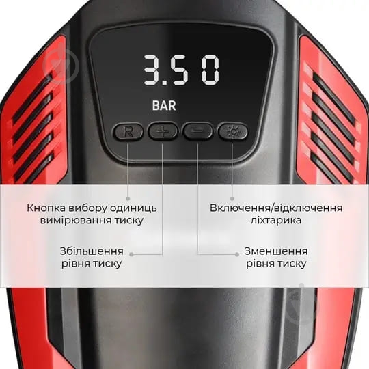 Компресcор автомобильный Gemix Model E black/red 35 л - фото 3