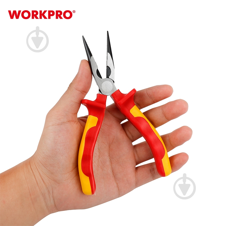 Длинногубцы WORKPRO 160 мм EN/IE 1 шт. WP342004 - фото 7