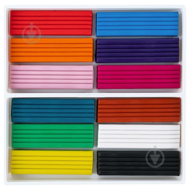 Пластилин восковый 12 цветов 240 г Classic (K-1086) KITE - фото 2