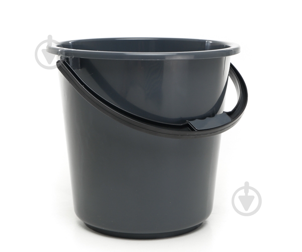 Ведро обычное Горизонт 1-й сорт 5 л серый - фото 1