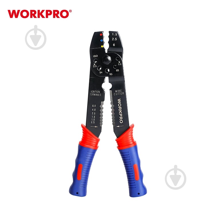 Кліщі обтискні WORKPRO 200 мм 0,75-6,0 мм PRO WP291001 - фото 3 Кліщі обтискні WORKPRO 200 мм 0,75-6,0 мм PRO WP291001 - фото 3