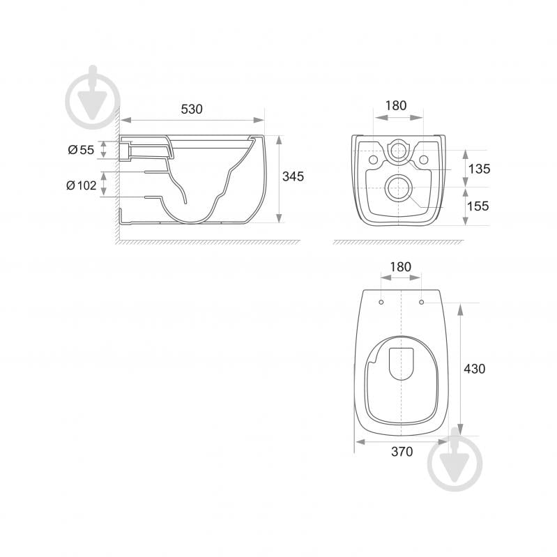 Унітаз підвісний Koller Pool Tera з сидінням Soft-close (Tornado) - фото 2 Унітаз підвісний Koller Pool Tera з сидінням Soft-close (Tornado) - фото 2