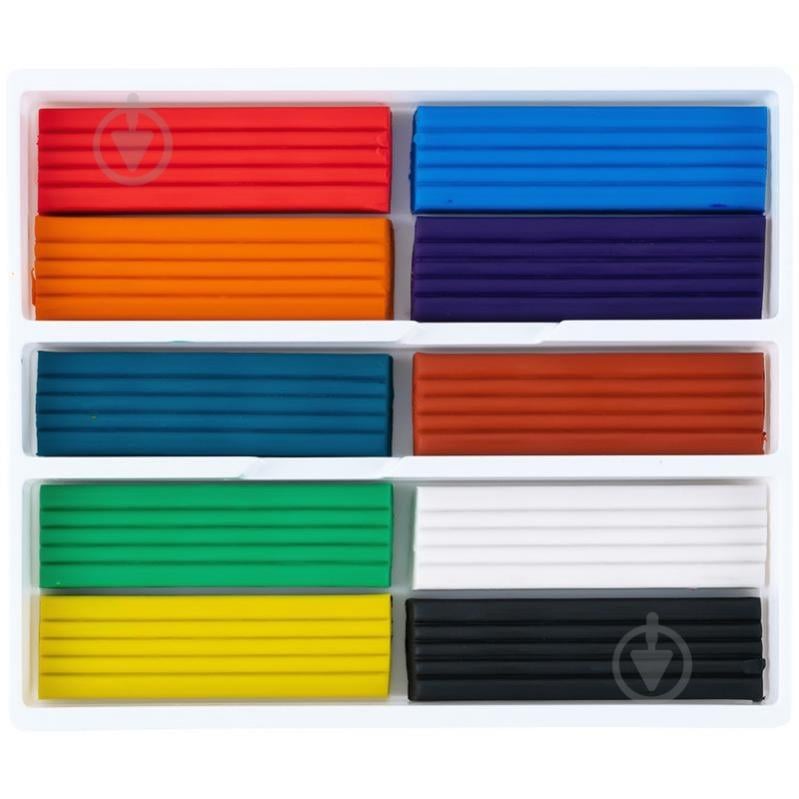 Пластилін восковий 10 кольорів 200 г Classic (K-084) KITE - фото 2
