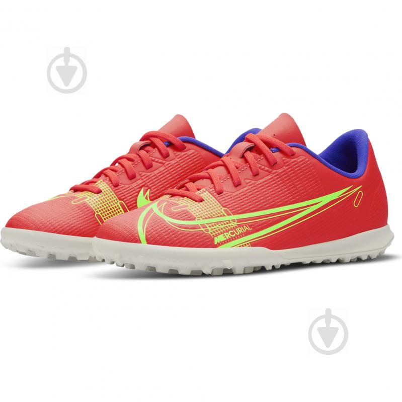 Сороконожки Nike JR VAPOR 14 CLUB TF CV0945-600 р.34 красный - фото 1