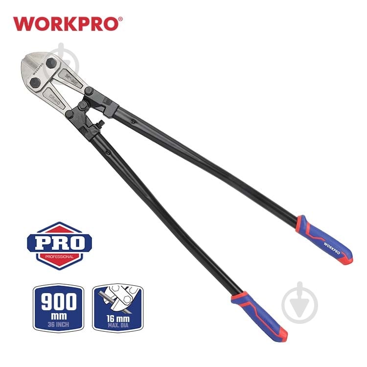 Болторез WORKPRO 900 мм CR-MO PRO 1 шт. WP216007 - фото 2