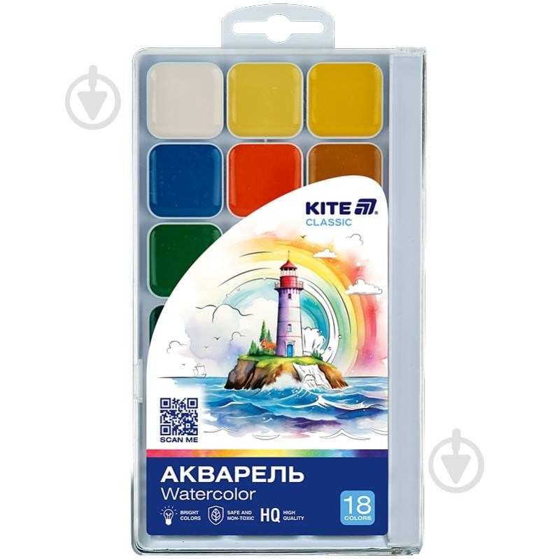 Краски акварельные Classic 18 шт. K-066 KITE - фото 1
