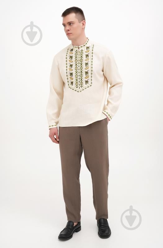 Рубашка Галерея льна Марко бежевый р. 46 - фото 3 Рубашка Галерея льна Марко бежевый р. 46 - фото 3