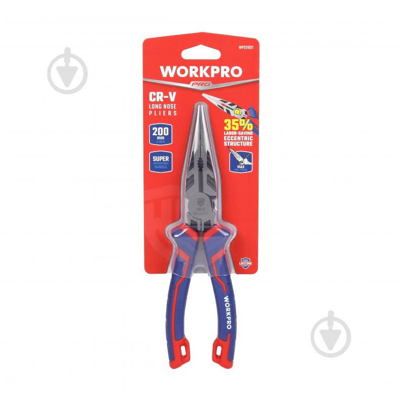 Длинногубцы WORKPRO 200 мм CR-V PRO PLUS 1 шт. WP231021 - фото 6