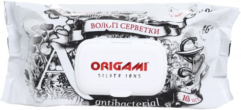 Антибактеріальні вологі серветки Origami Antibacterial 100 шт. - фото 1