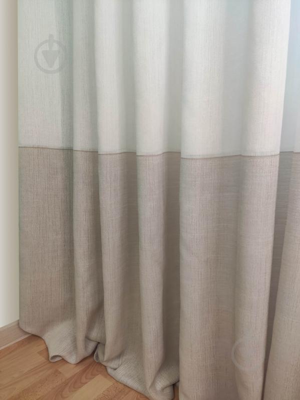 Тюль Плотная с мережкой 400x250 бежевый Декор-ін - фото 3 Тюль Плотная с мережкой 400x250 бежевый Декор-ін - фото 3