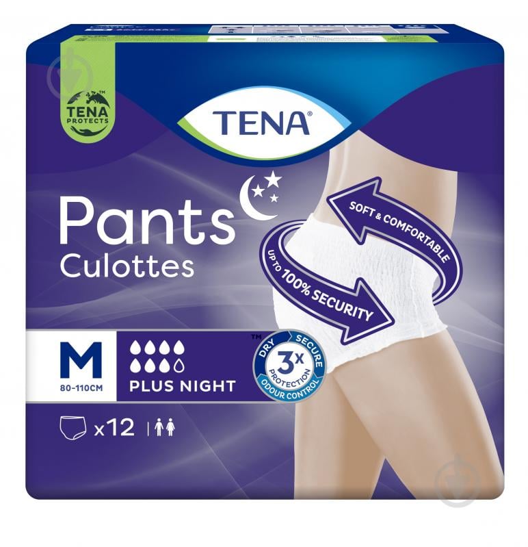 Підгузки-трусики Tena Pants Plus Night розмір М 12 шт. - фото 2