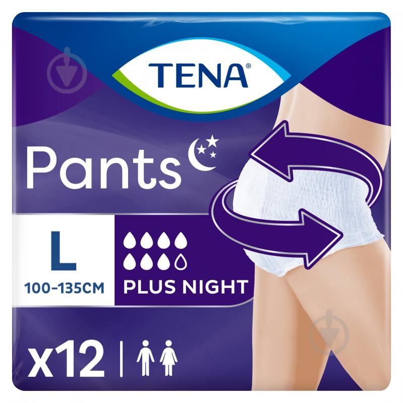 Подгузники-трусики Tena Pants Plus Night размер L 12 шт. - фото 1