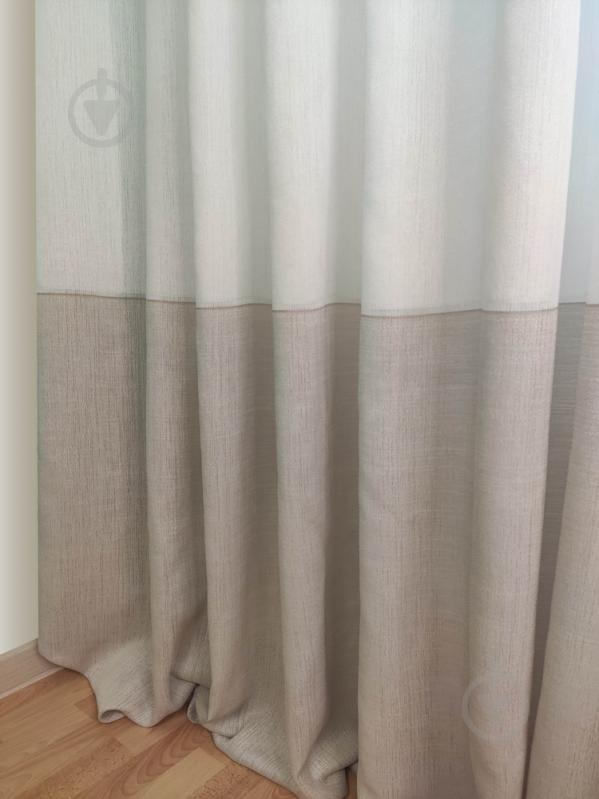 Тюль Плотная с мережкой 400x280 бежевый Декор-ін - фото 3 Тюль Плотная с мережкой 400x280 бежевый Декор-ін - фото 3