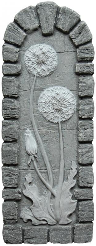 Декор гипсовый Живой камень Одуванчик серебро - фото 1