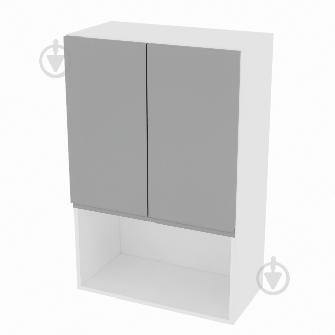 Шафа Влада (В 60 2Д п/мікрохв. (920)) сірий оксамит/білий Світ Меблів - фото 1 Шафа Влада (В 60 2Д п/мікрохв. (920)) сірий оксамит/білий Світ Меблів - фото 1