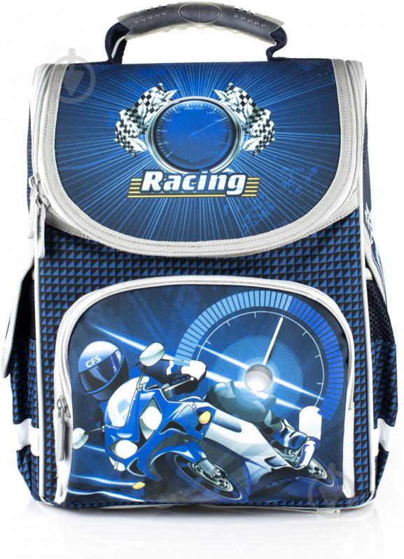 Рюкзак шкільний Cool For School каркасний Moto racing CF86167 - фото 1