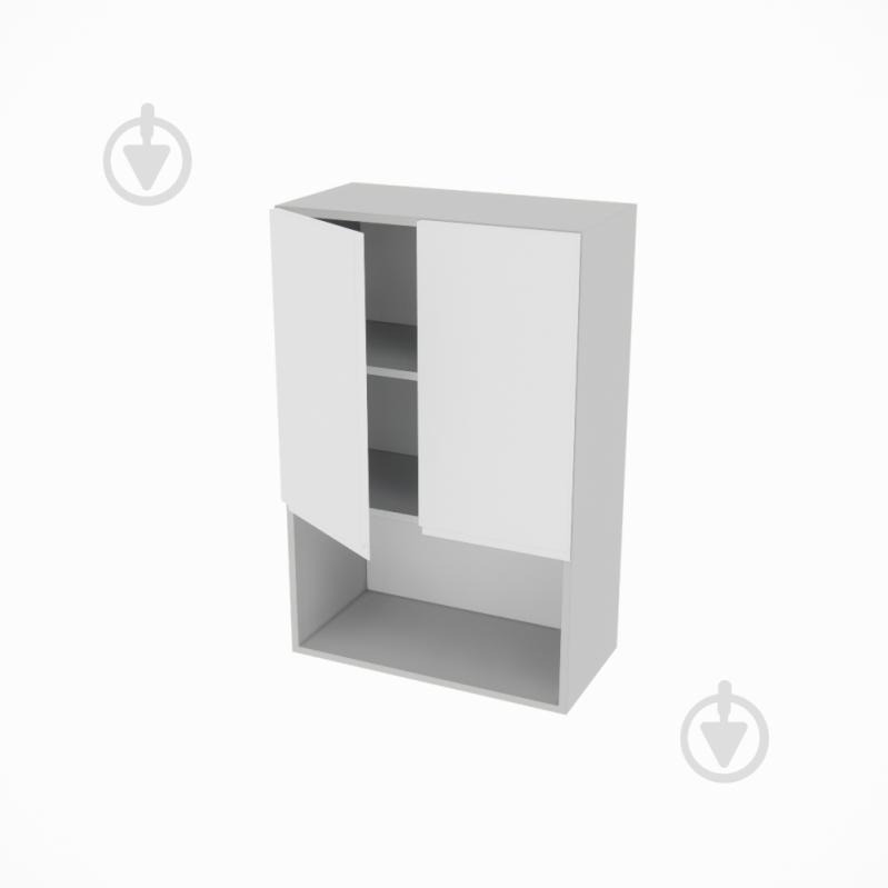 Шафа Влада (В 60 2Д п/мікрохв. (920)) білий шовк/попелястий Світ Меблів - фото 2 Шафа Влада (В 60 2Д п/мікрохв. (920)) білий шовк/попелястий Світ Меблів - фото 2