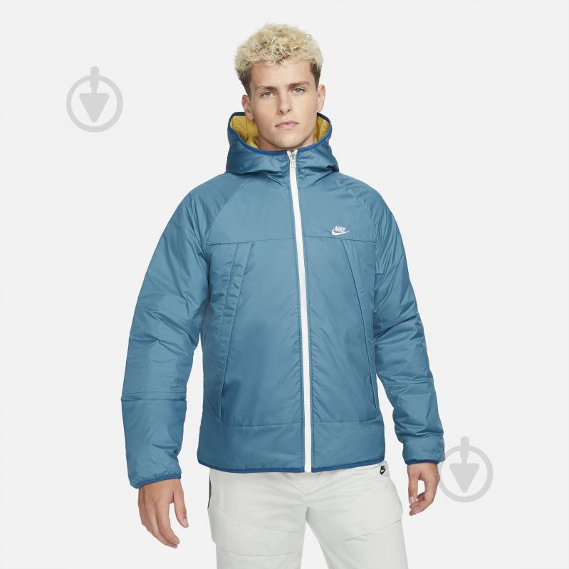 Пуховик мужской зимний Nike M NSW TF RPL LEGACY REV HD JKT DH2783-415 р.XL бирюзово-синий - фото 1