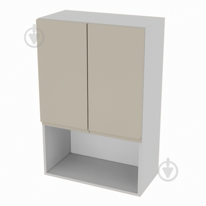 Шкаф Влада (В 60 2Д п/микроволн. (920)) айвори/пепельный Світ Меблів - фото 1 Шкаф Влада (В 60 2Д п/микроволн. (920)) айвори/пепельный Світ Меблів - фото 1