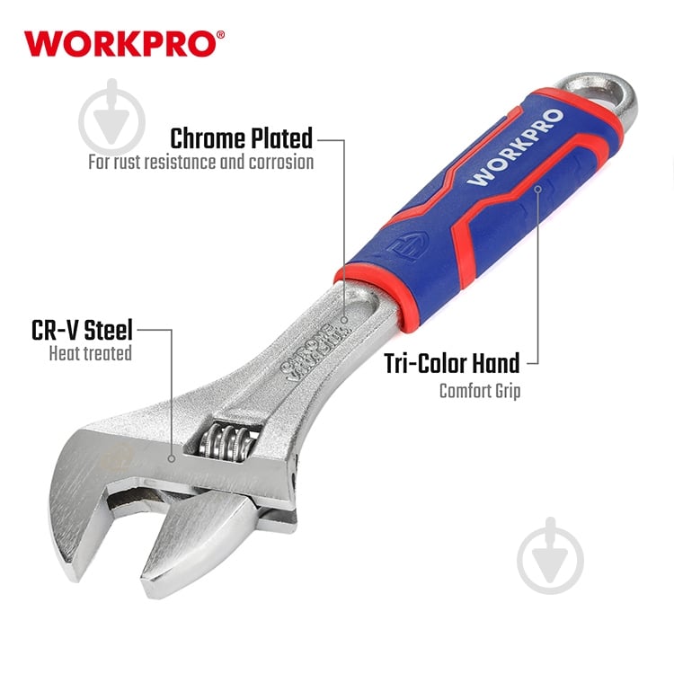Ключ 250 мм CR-V PRO WORKPRO WP272012 - фото 3