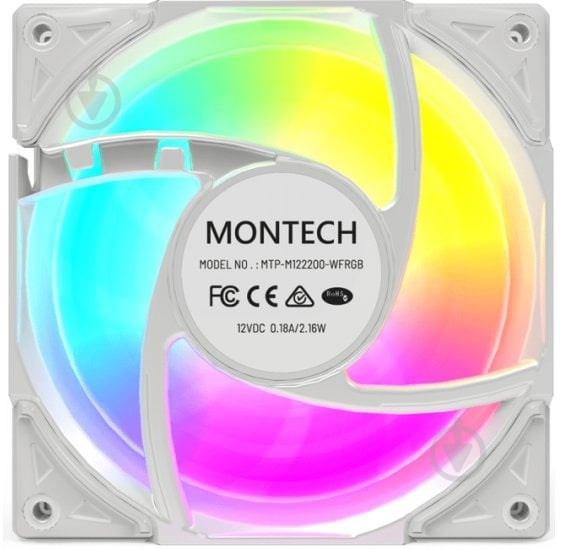 Вентилятор Montech Metal PRO 12 (W31) White - фото 4