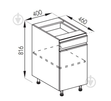 Тумба нижня Софі ( Н 40 ДШ LUX права) кашемір/білий Світ Меблів - фото 5 Тумба нижня Софі ( Н 40 ДШ LUX права) кашемір/білий Світ Меблів - фото 5