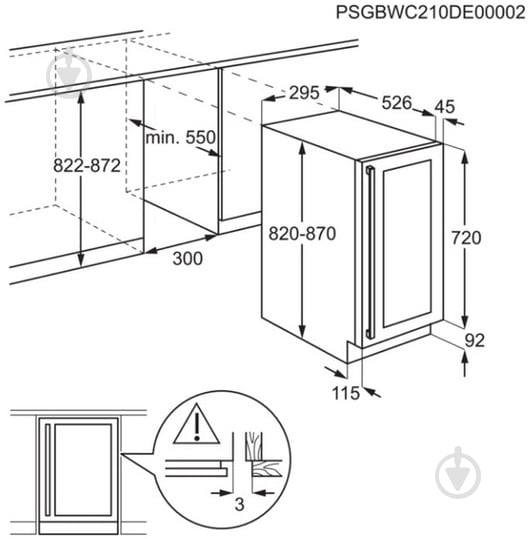 Винный шкаф Electrolux EWUS020B5B - фото 8