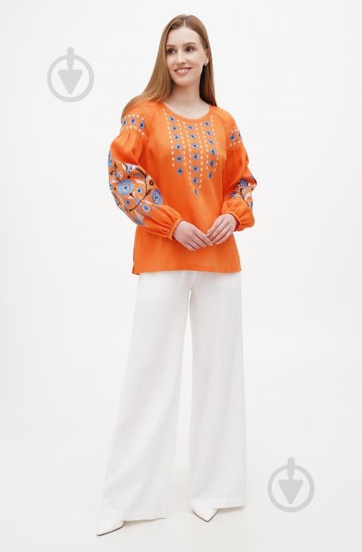 Блуза Галерея льону Ласка р. 42 помаранчевий 9335/42/57 - фото 3 Блуза Галерея льону Ласка р. 42 помаранчевий 9335/42/57 - фото 3