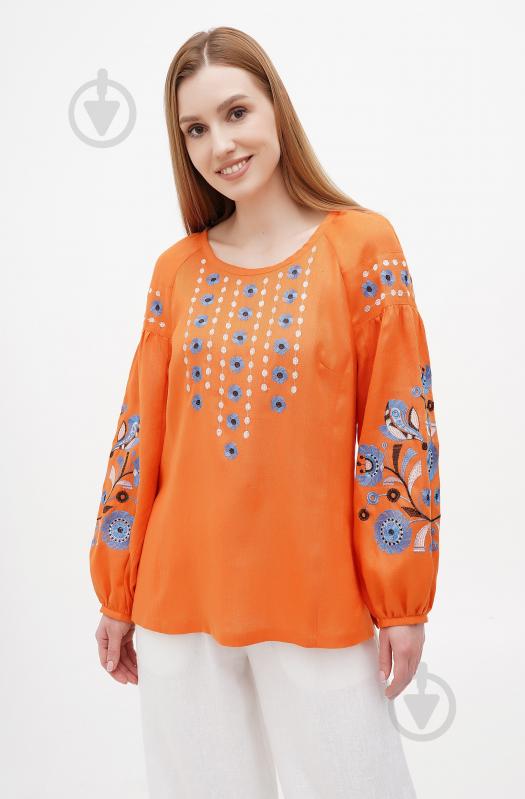 Блуза Галерея льону Ласка р. 42 помаранчевий 9335/42/57 - фото 1 Блуза Галерея льону Ласка р. 42 помаранчевий 9335/42/57 - фото 1