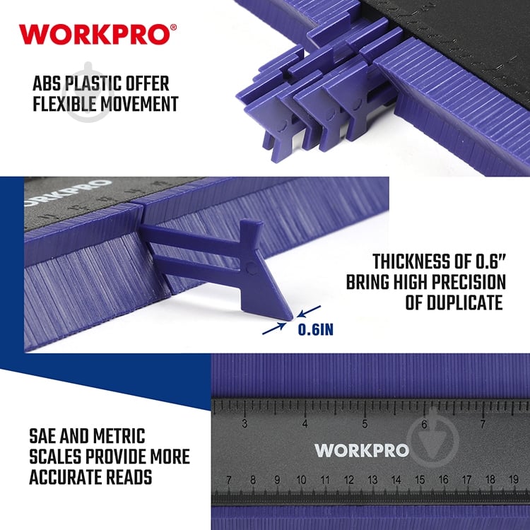 Кутомір WORKPRO 250 мм PRO WP269001 - фото 3