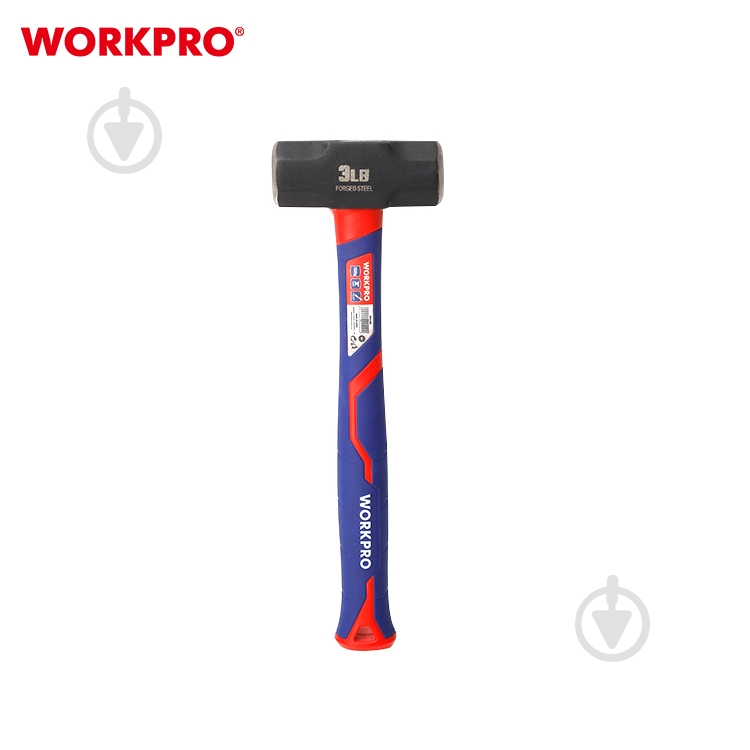 Кувалда WORKPRO 1500 гр стекловолоконная ручка PRO WP241032 - фото 2