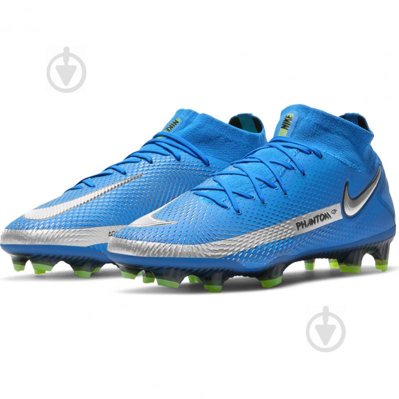 Бутсы Nike PHANTOM GT ELITE DF FG CW6589-400 р.45,5 синий - фото 1