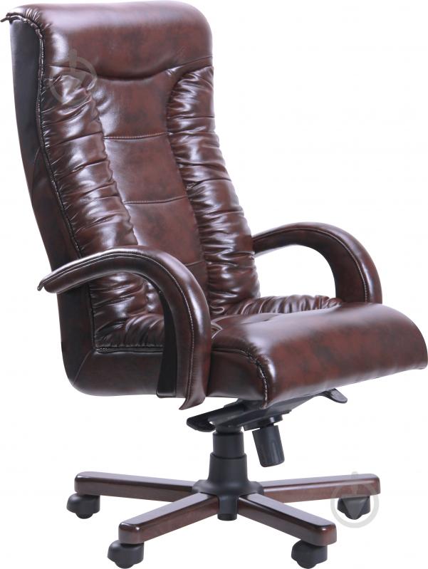 Крісло AMF Art Metal Furniture Кінг Люкс MB горіх мадрас коричневий - фото 1 Крісло AMF Art Metal Furniture Кінг Люкс MB горіх мадрас коричневий - фото 1