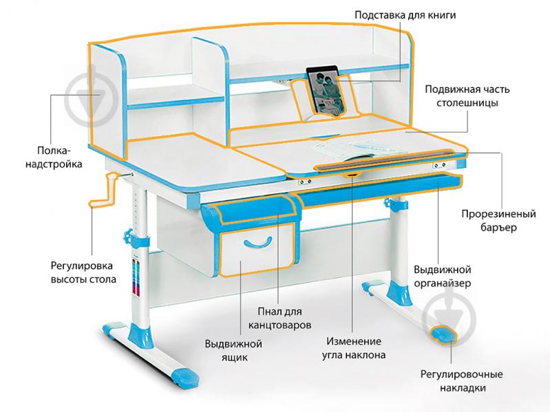 Дитячий стіл Evo-kids Evo-50 BL - фото 10