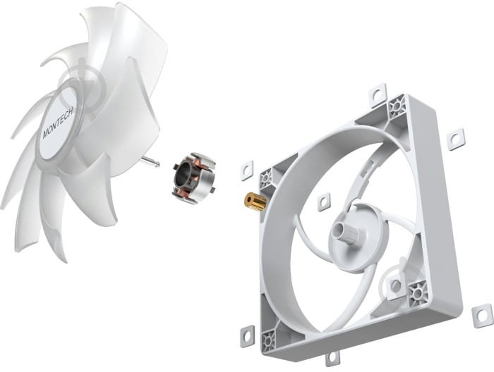 Набор вентиляторов для корпуса Montech GF120 PWM (W31) White - фото 5 Набор вентиляторов для корпуса Montech GF120 PWM (W31) White - фото 5