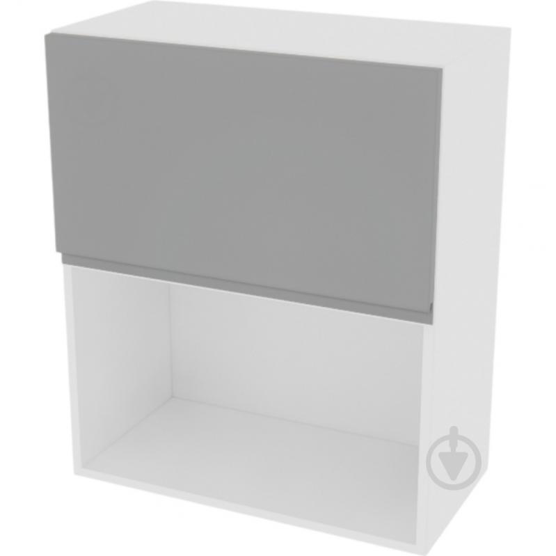 Шкаф Влада (В 60Б п/микроволн.(720)) серый бархат/белый Світ Меблів - фото 1 Шкаф Влада (В 60Б п/микроволн.(720)) серый бархат/белый Світ Меблів - фото 1