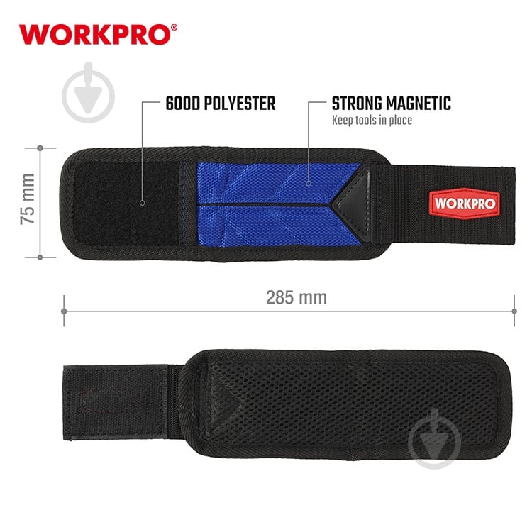 Держатель магнитный 384×90мм 600D полиэстер PRO WORKPRO WP289001 - фото 3