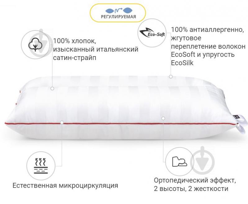 Подушка ортопедическая DeLuxe Eco-Soft 567 50х70 см (2200000625182) MirSon - фото 3