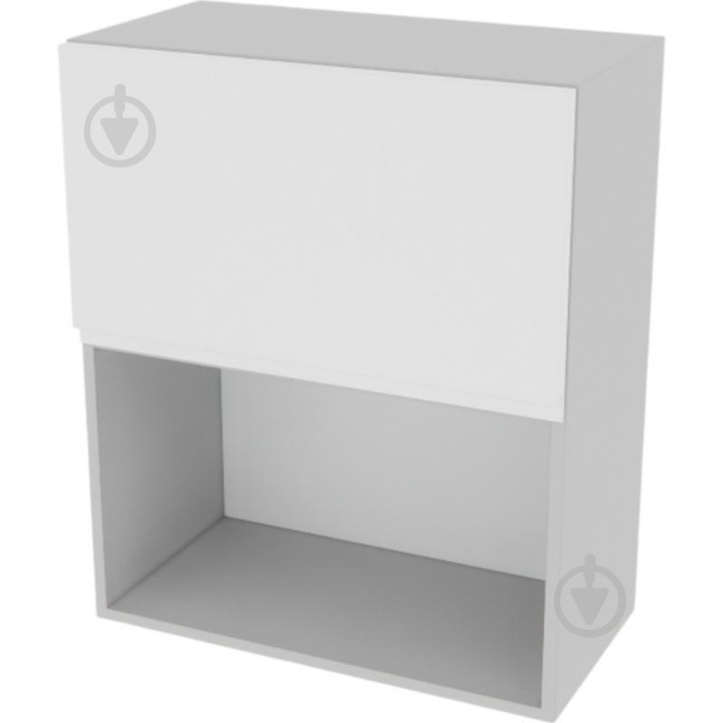 Шафа Влада (В 60Б п/мікрохв.(720)) білий шовк/попелястий Світ Меблів - фото 1 Шафа Влада (В 60Б п/мікрохв.(720)) білий шовк/попелястий Світ Меблів - фото 1