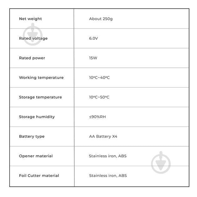 Штопор электрический HOTO Electric Wine Opener (QWKPQ001) - фото 8