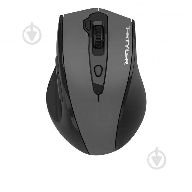 Мышка беспроводная A4Tech бесшумная, 3200 dpi, Double Click dark grey (FG55S Plus (Grey)) - фото 1