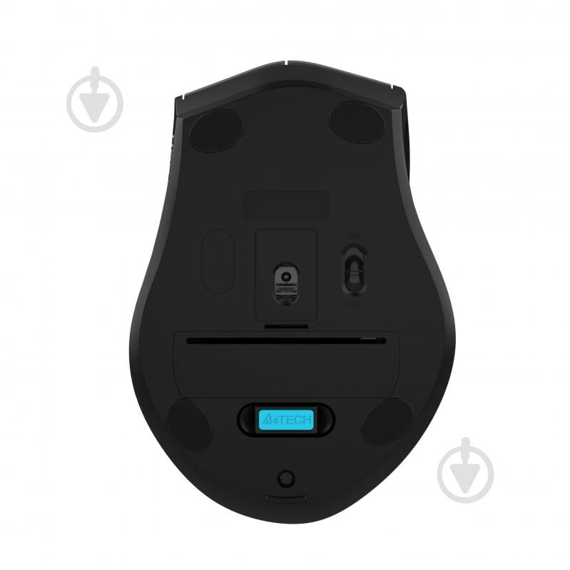 Мышка беспроводная A4Tech бесшумная, 3200 dpi, Double Click dark grey (FG55S Plus (Grey)) - фото 10