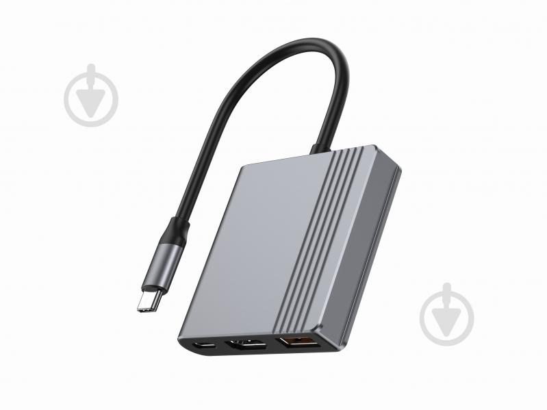 USB-хаб Cablexpert A-CM-COMBO3-05, USB-C 3-в-1 (USB/HDMI/PD) - фото 2