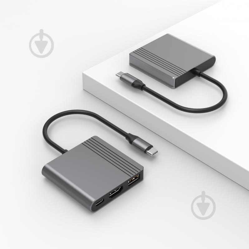 USB-хаб Cablexpert A-CM-COMBO3-05, USB-C 3-в-1 (USB/HDMI/PD) - фото 4